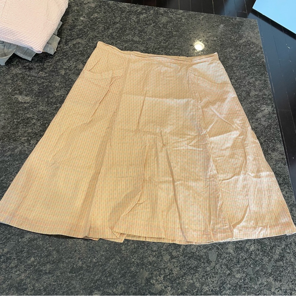Marc Jacobs Vintage Heart Print Skirt Cream & Pastel Size 8